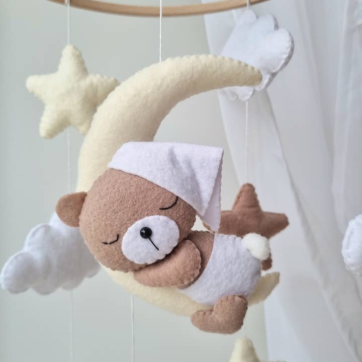 Teddi Bebe - Wholesale Baby Mobile - Baby Mobile sleeping bear beige1