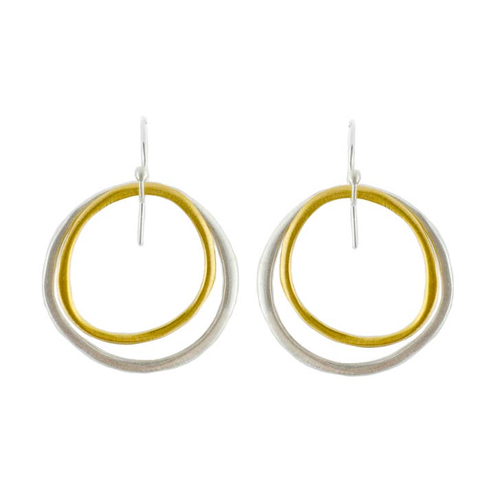 Orecchini a Doppio Cerchio Sottile in Argento o Vermeil per la vendita all'ingrosso da parte di Philippa Roberts