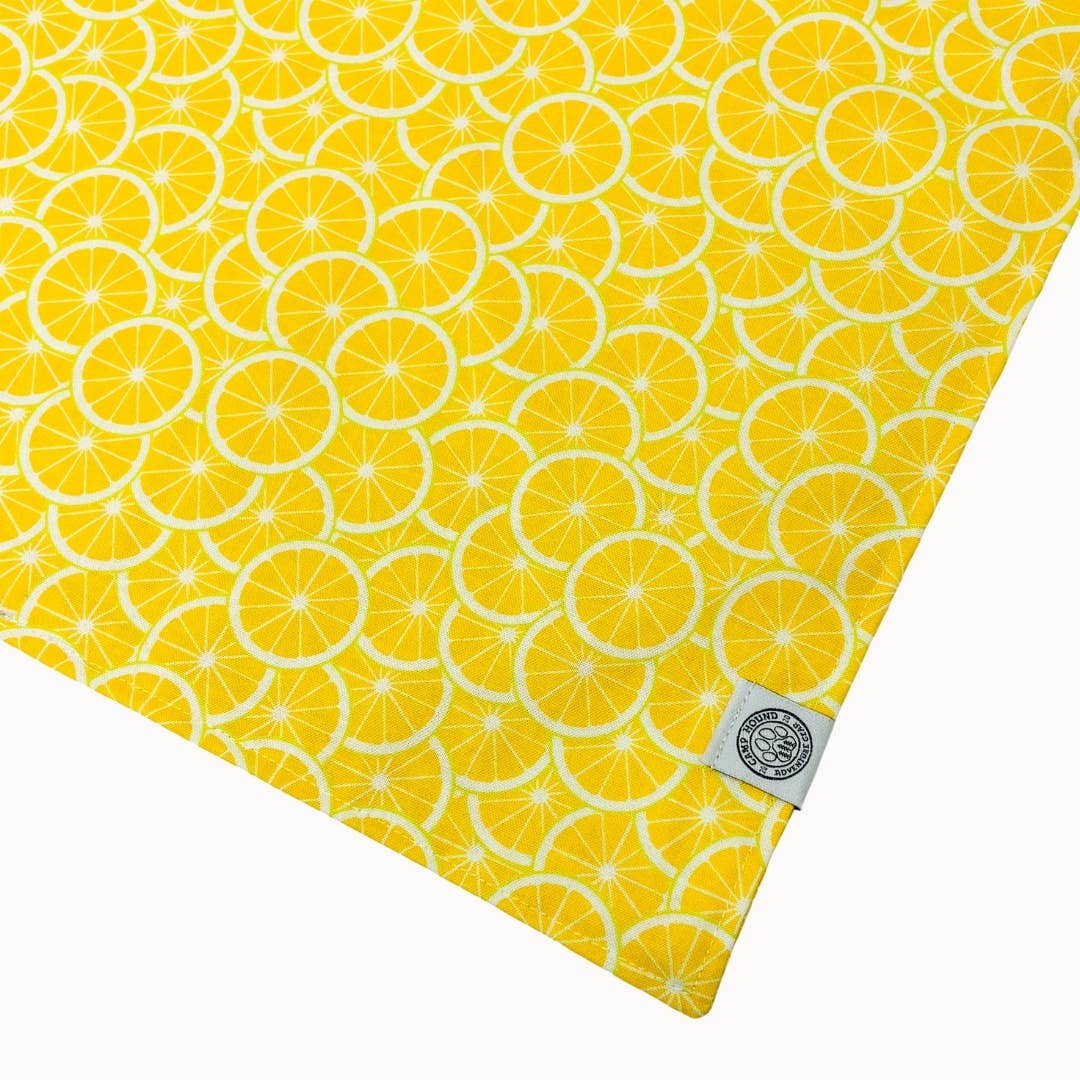Yellow Limoncello Dog Bandana | Lemon Slice Food Pet Accessory for wholesale on Faire2