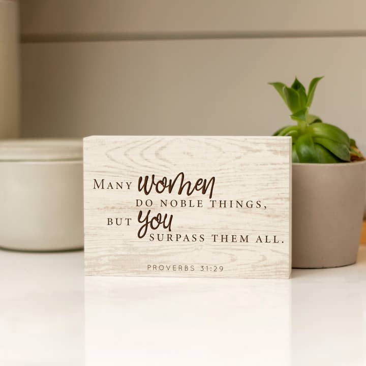 Many Women Do Noble Things | Christian Home Decor for wholesale by Son & Lamb, LLC
