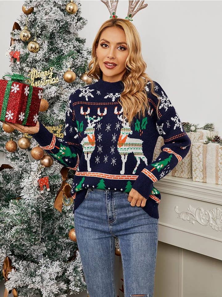 Miss Sparkling - Wholesale Knit Sweater - Women's - Christmas Knitted Sweater1