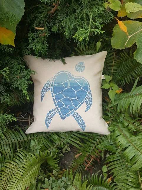 Fronha de lona Sea Turtle por atacado de Alshiref Design and Print LLC