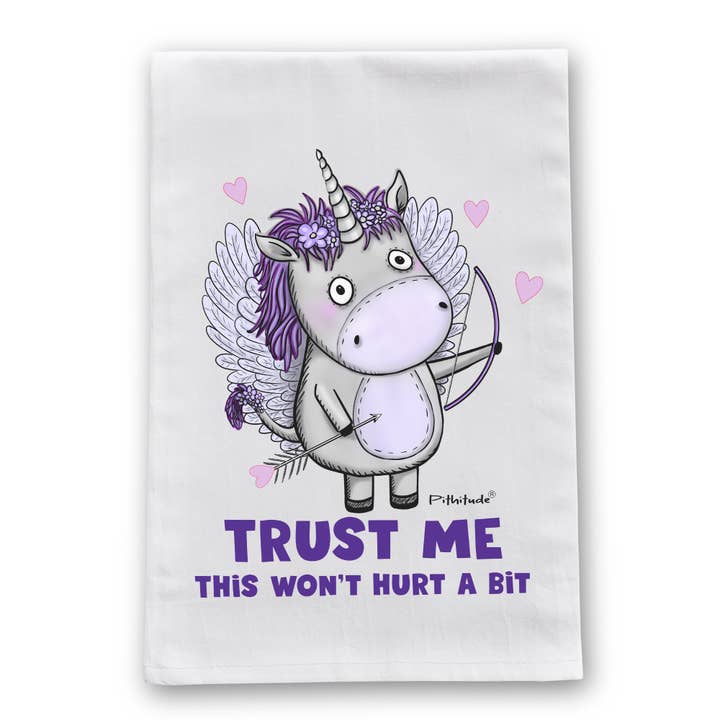 Unicorn Cupid (UniCupid) Cotton Flour Sack Dish Towel for wholesale by Pithitude