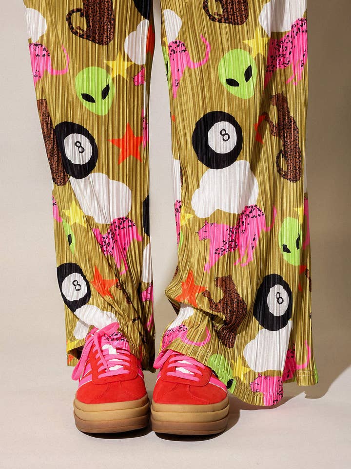 Burnt Toast - Wholesale Pants – Women's - We Come in Peace Alien Plissé Set **RESTOCKED**5