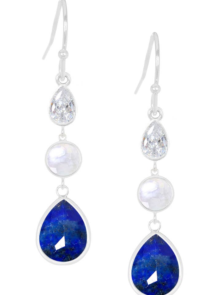 Pendants d'oreilles en lapis - SF pour la vente par Zoey Simmons