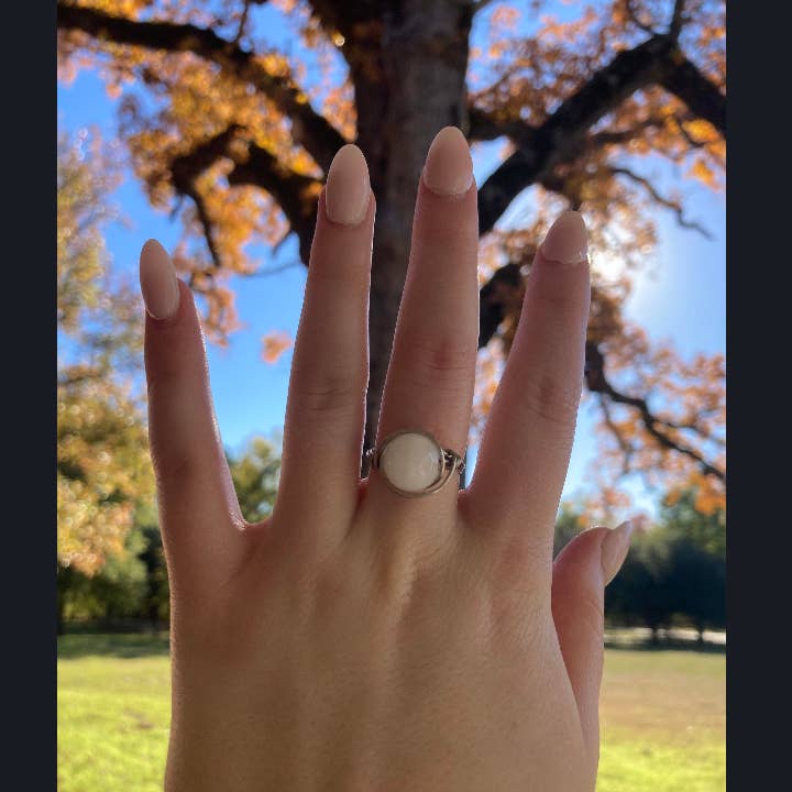 Handmade Round Crystal Wire Wrapped Ring | Fairycore Jewelry for wholesale by ThroughTheWatersCo