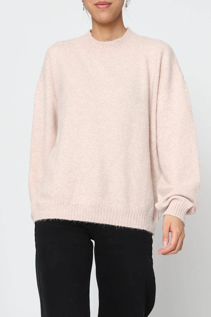 DIX-ONZE - Wholesale Knit Sweater - Women's - Soft Plain Sweater – Round Neck & Long Sleeves8