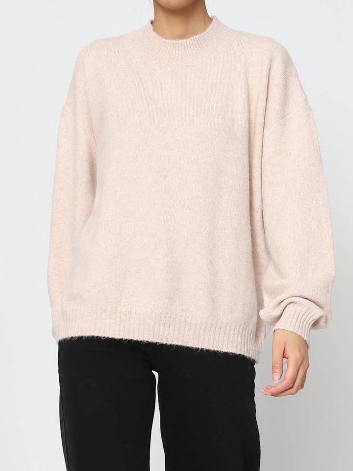 DIX-ONZE - Wholesale Knit Sweater - Women's - Soft Plain Sweater – Round Neck & Long Sleeves8