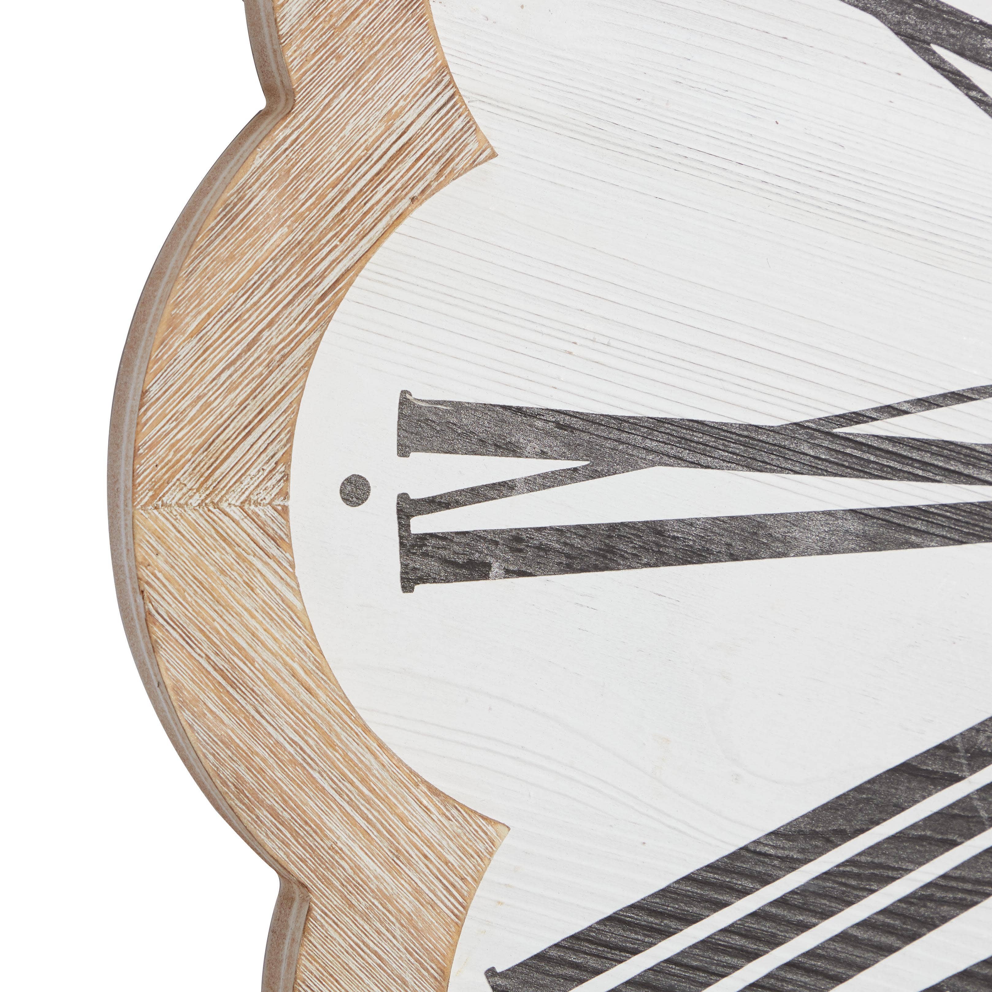 Import Corner - Wholesale Wall Clock - A-91850: METAL WOOD WALL CLOCK 33"W, 33"H6