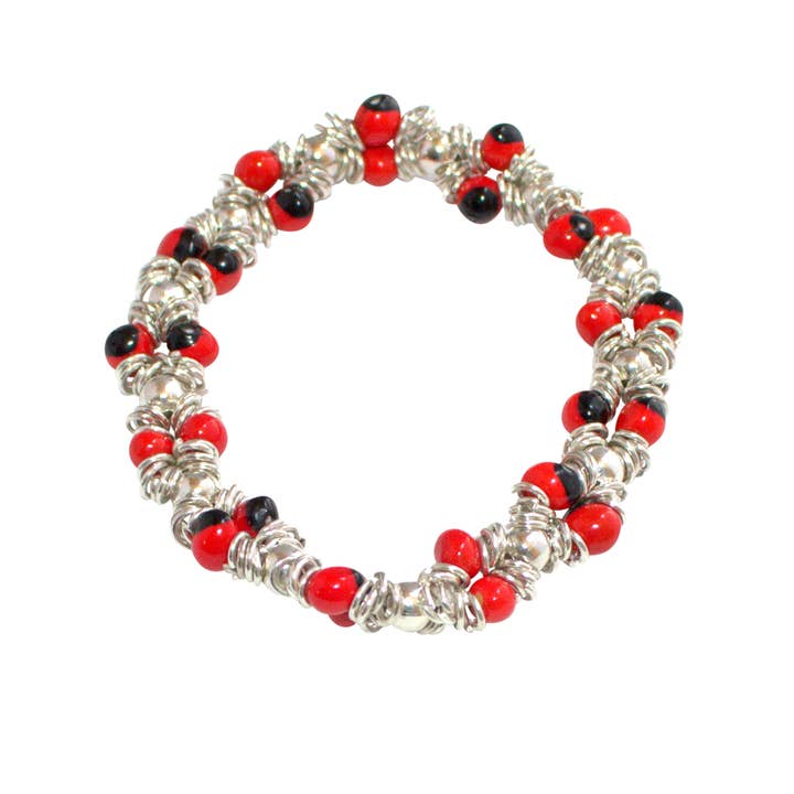 Strækbart sølvperlearmbånd for engroshandel hos Evelyn Brooks