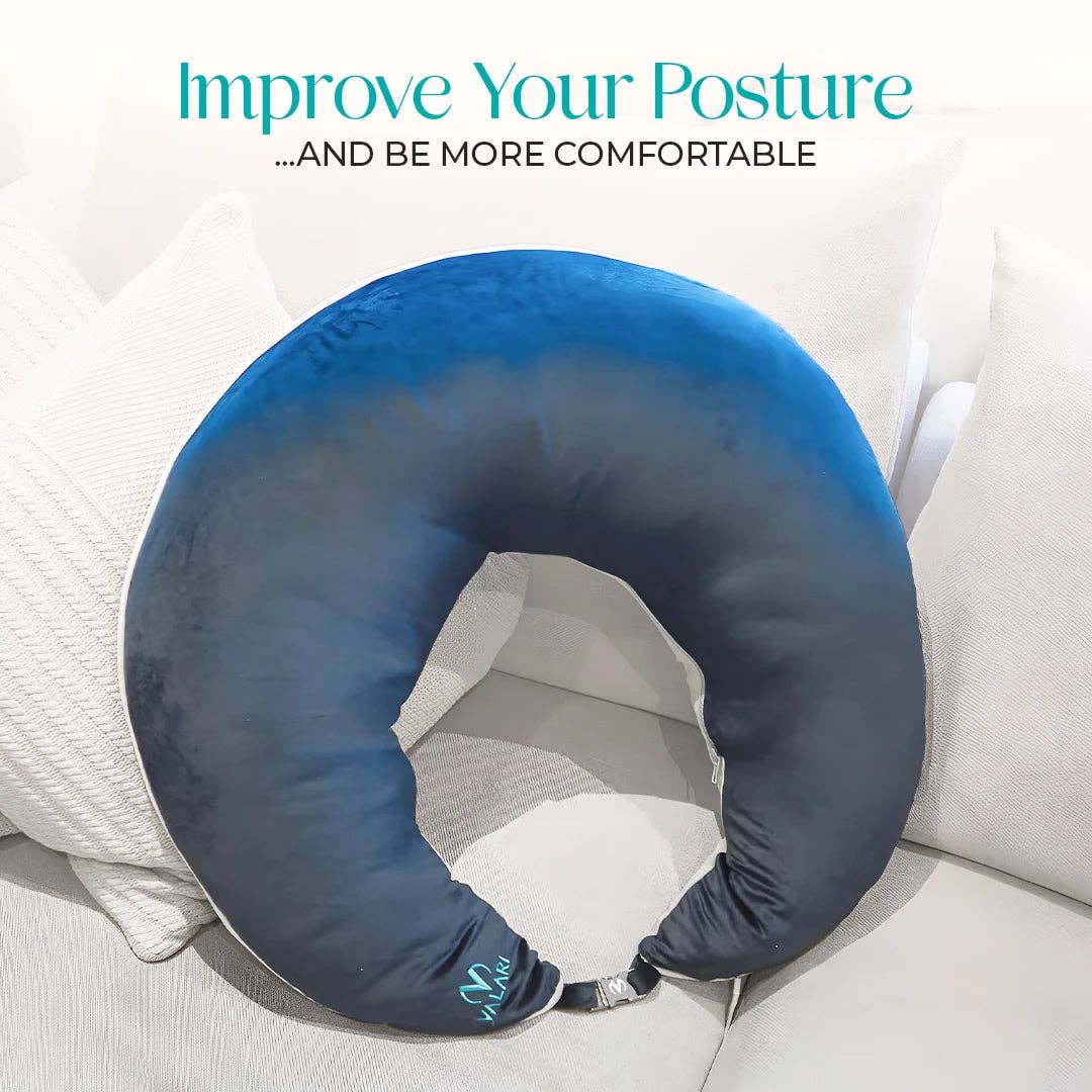 Valari - Wholesale Lumbar Pillow - Premium Velvet - Navy/Beige1