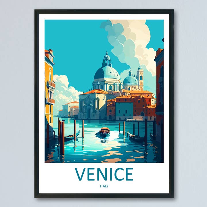 Affiche de voyage à Venise en Italie pour la vente par TravelzonaArt