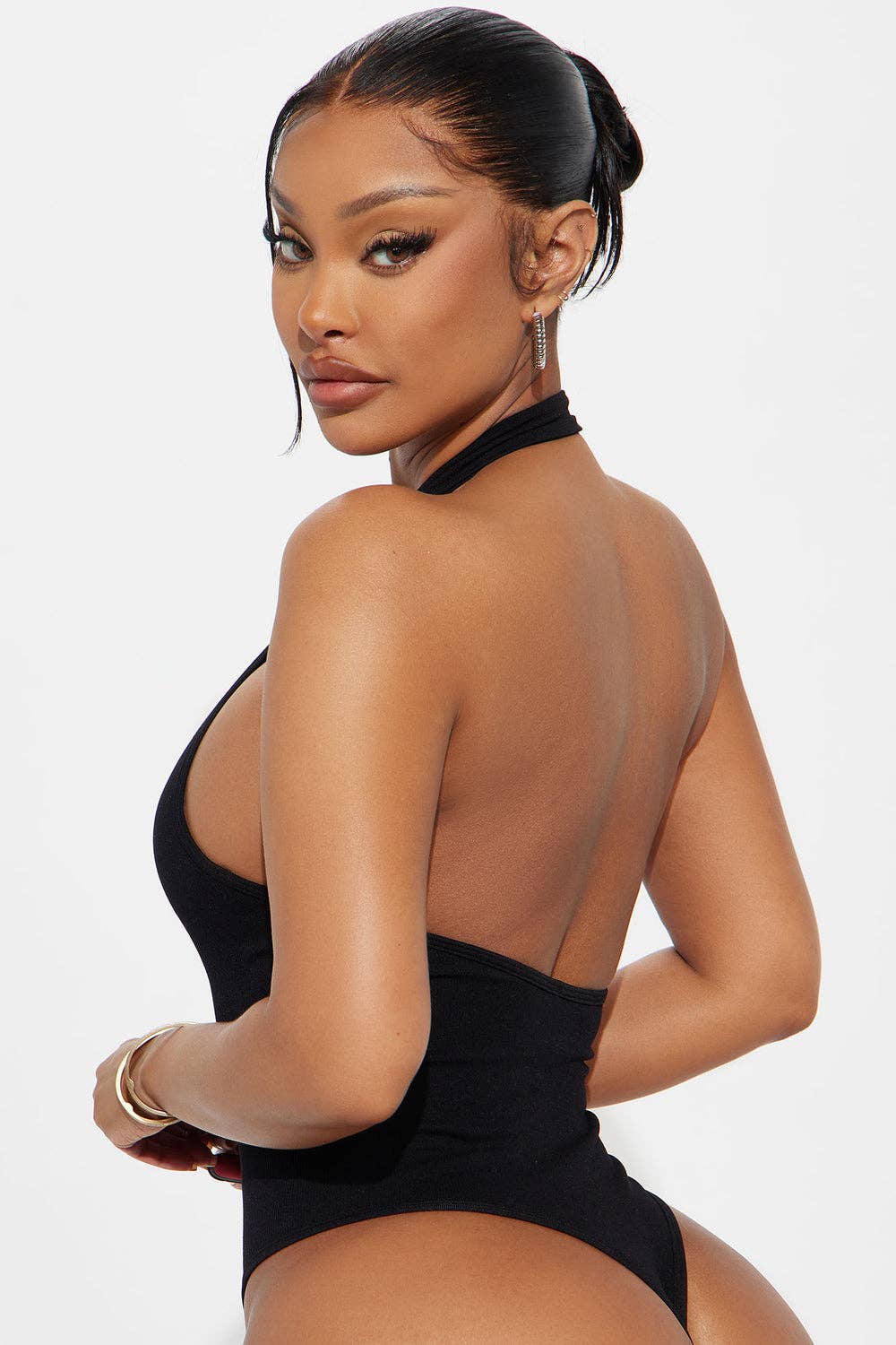 5besties inc - Wholesale One Piece Swimsuit - Women's - HIGH NECK BUTTON UP BODYSUIT2