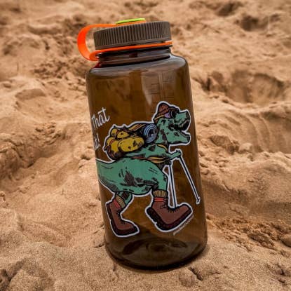 Hey Bear Outdoors – wholesale Water bottle – Hike That Shit Dinosaur T-Rex Nalgene 32oz Water Bottle0