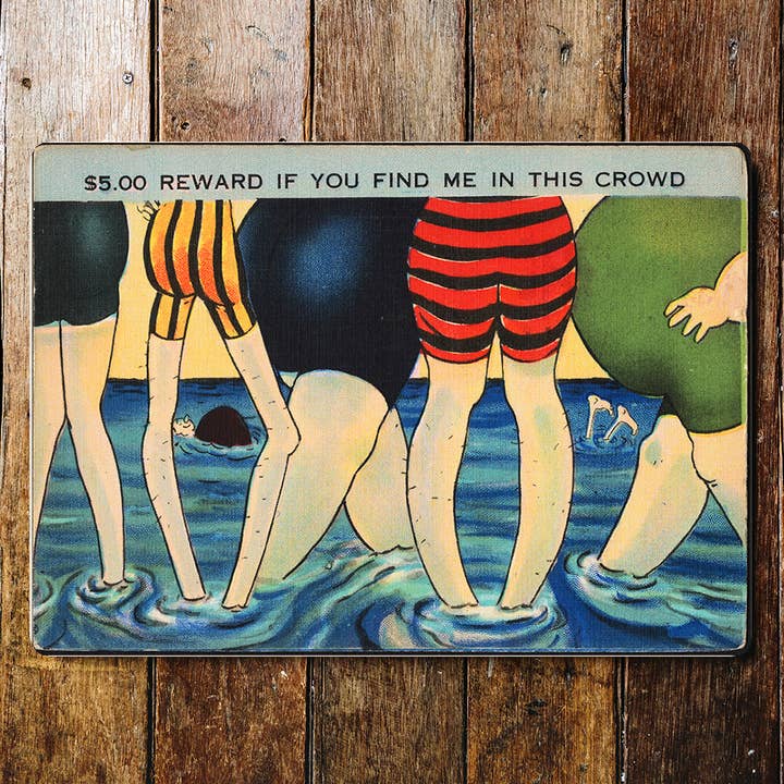 Targa in metallo con cartolina vintage per la vendita all'ingrosso da parte di The British Metal Signs Company