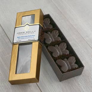 4 Piece Dark Chocolate Butterflies for wholesale by John Kelly Chocolates