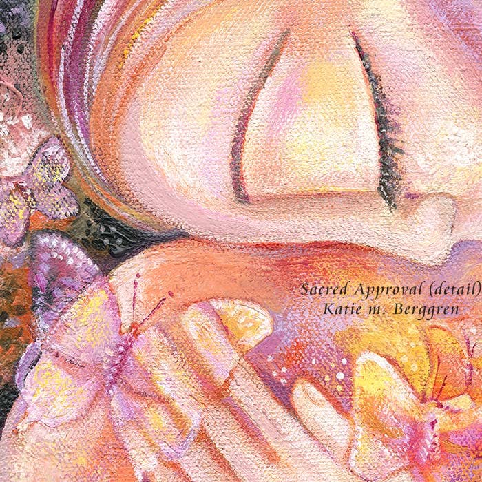 Katie m. Berggren art & design, LLC - Wholesale Art Print - Sacred Approval - Woman with Butterflies Self-Love art print2