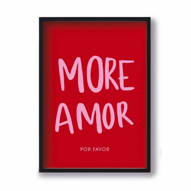 A4 Poster More Amor Free Zone for wholesale by Quartier Libre Papier