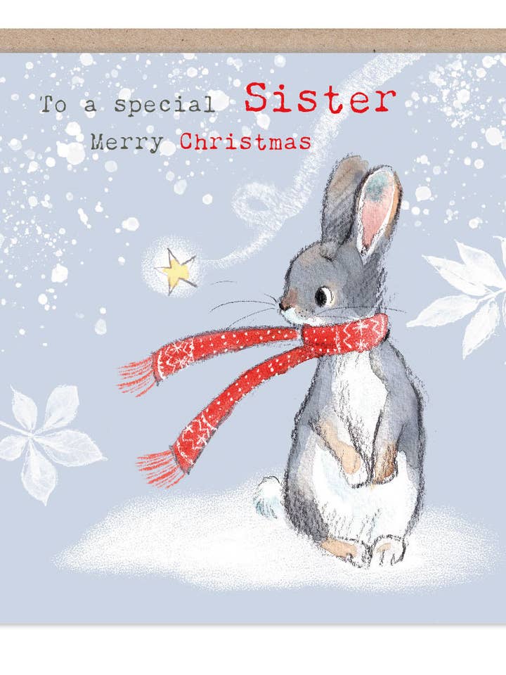 Kerstkaart - Sister - BWX026 voor wholesale door Paper Shed Design Ltd