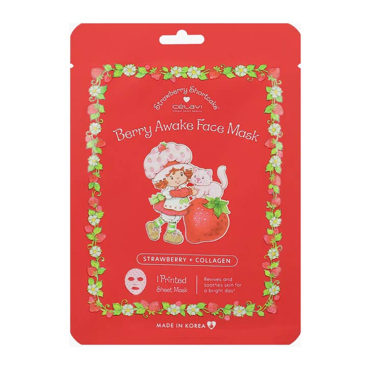 PINEAPPLE Beauty - Wholesale Skincare face mask - Celavi SS45542 Strawberry Shortcake Berry Awake Face Mask -52
