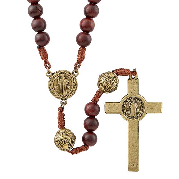 Christian Brands Catholic - Wholesale Prayer Beads Necklace - Monte Cassino- Metal Eng Rosary1