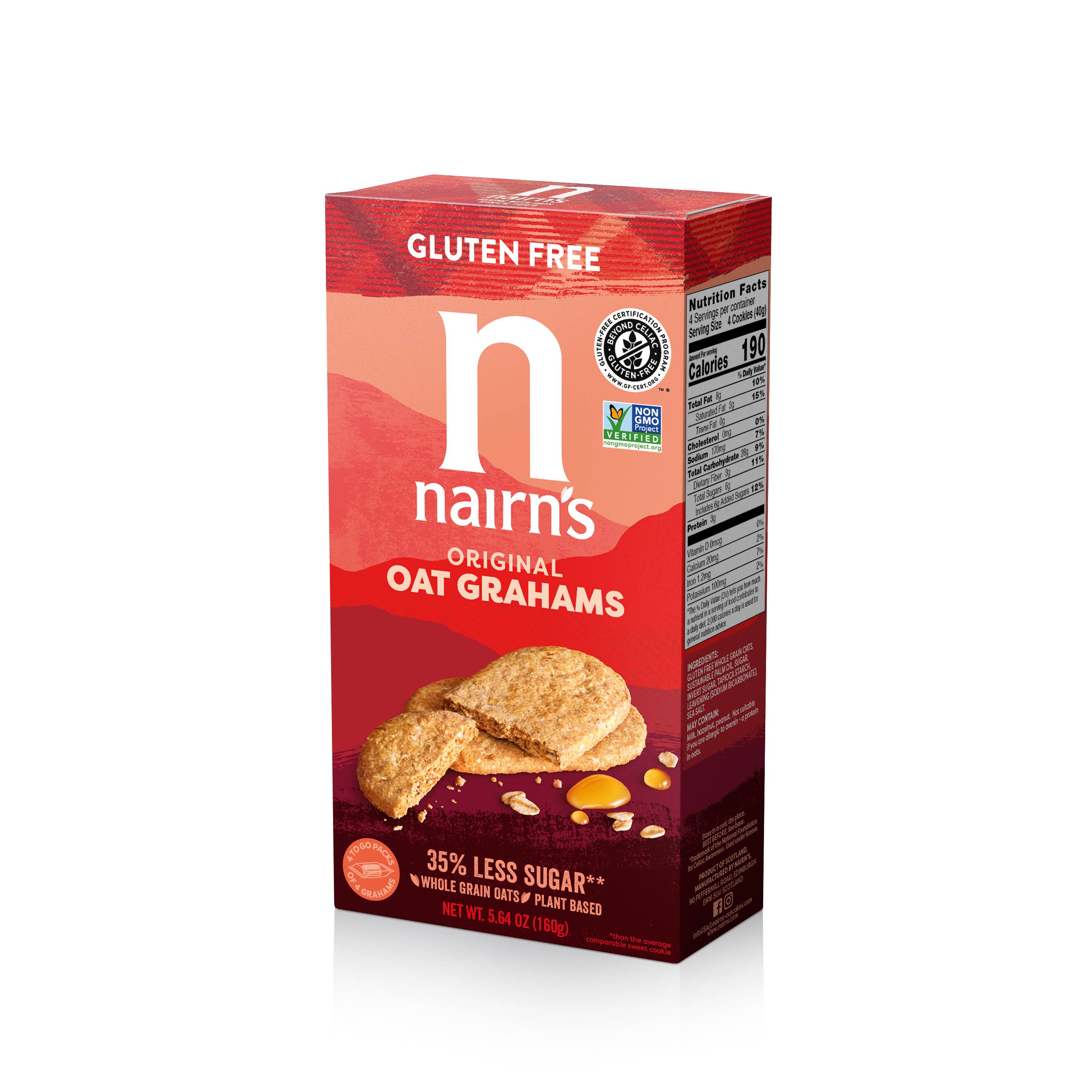 Sanniti - Wholesale Cookie - NAIRN'S GLUTEN FREE OAT GRAHAMS-ORIGINALl-5.64-Oz0