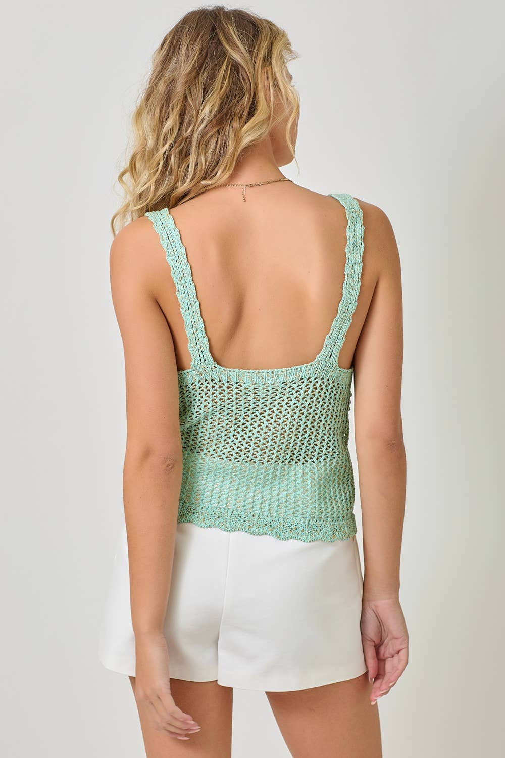 Mystree - Vente Caraco – femme - 61099 Débardeur Tricot Style Crochet25