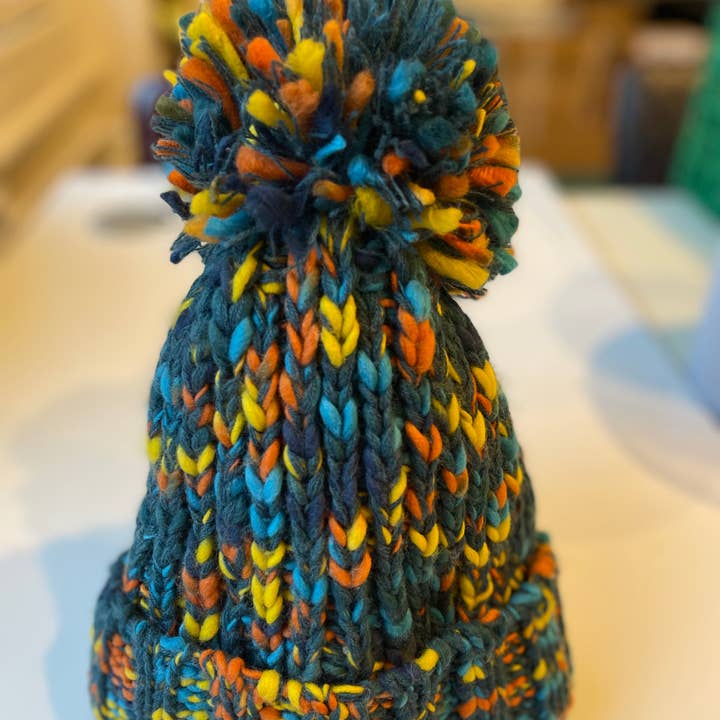 Retro Twist Bobble Hat for wholesale by HomeLess Made