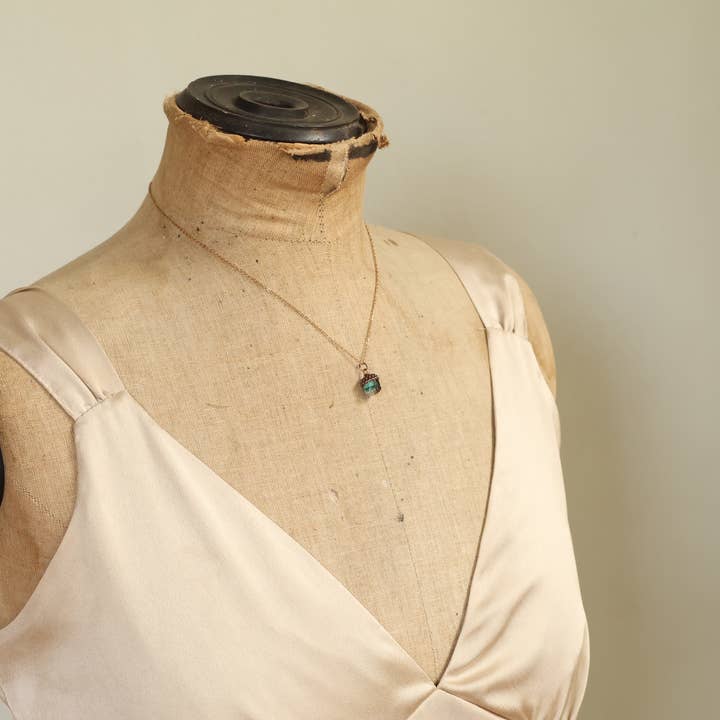 Silk Purse, Sow's Ear – wholesale Pendant/charm necklace – Cobalt Blue Gold Acorn Necklace1