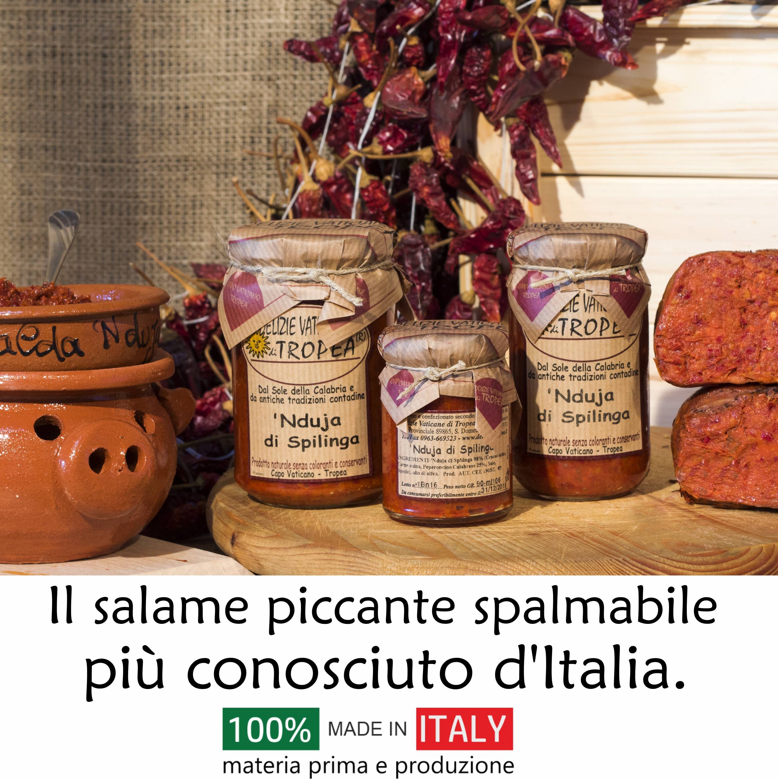 DELIZIE VATICANE DI TROPEA - Wholesale Salami - Nduja di Spilinga Budello - Vatican Delights of Tropea2