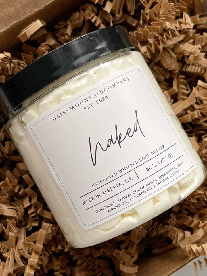 Artisan Whipped Body Butter | Naked Whipped body Butter | Unscented Body Butter | For Dry Skin | Gift for her | Bath & Body Gift | 6 oz. for wholesale by Daisy Mountain Company