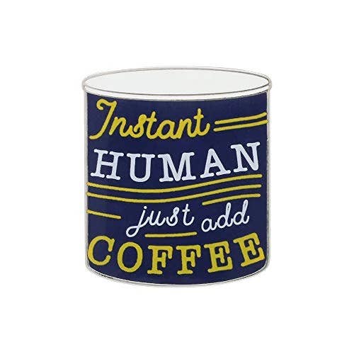 WizardPins – wholesale Lapel pin/button – Instant Human Just Add Coffee Coffee Mug Enamel Lapel Pin0
