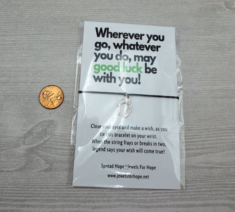 Jewels For Hope - Wholesale Charm/Dangle Bracelet - Lucky Wish Bracelet - Inspirational Jewelry - Horseshoe2