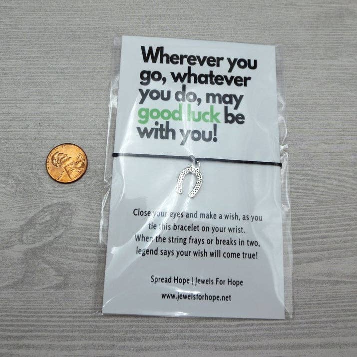 Jewels For Hope - Wholesale Charm/Dangle Bracelet - Lucky Wish Bracelet - Inspirational Jewelry - Horseshoe2
