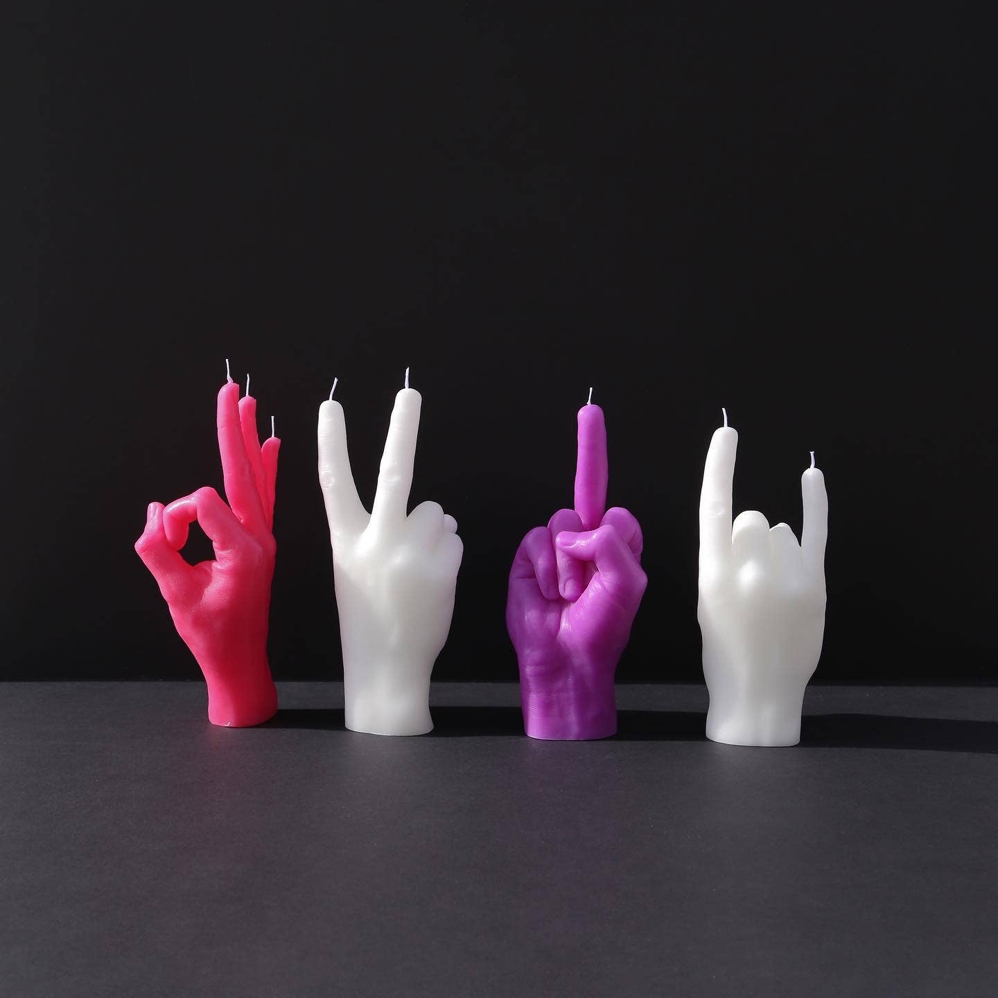 CandleHand (Free Duties for US) - Wholesale Novelty Candle - Peace Candle - 8''Tall - Realistic Skin Texture - 2 Wicks2