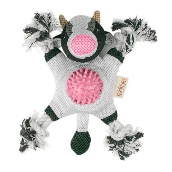 Territory Farm Friends Cow 2-in-1 Dog Toy for wholesale by Original Territory