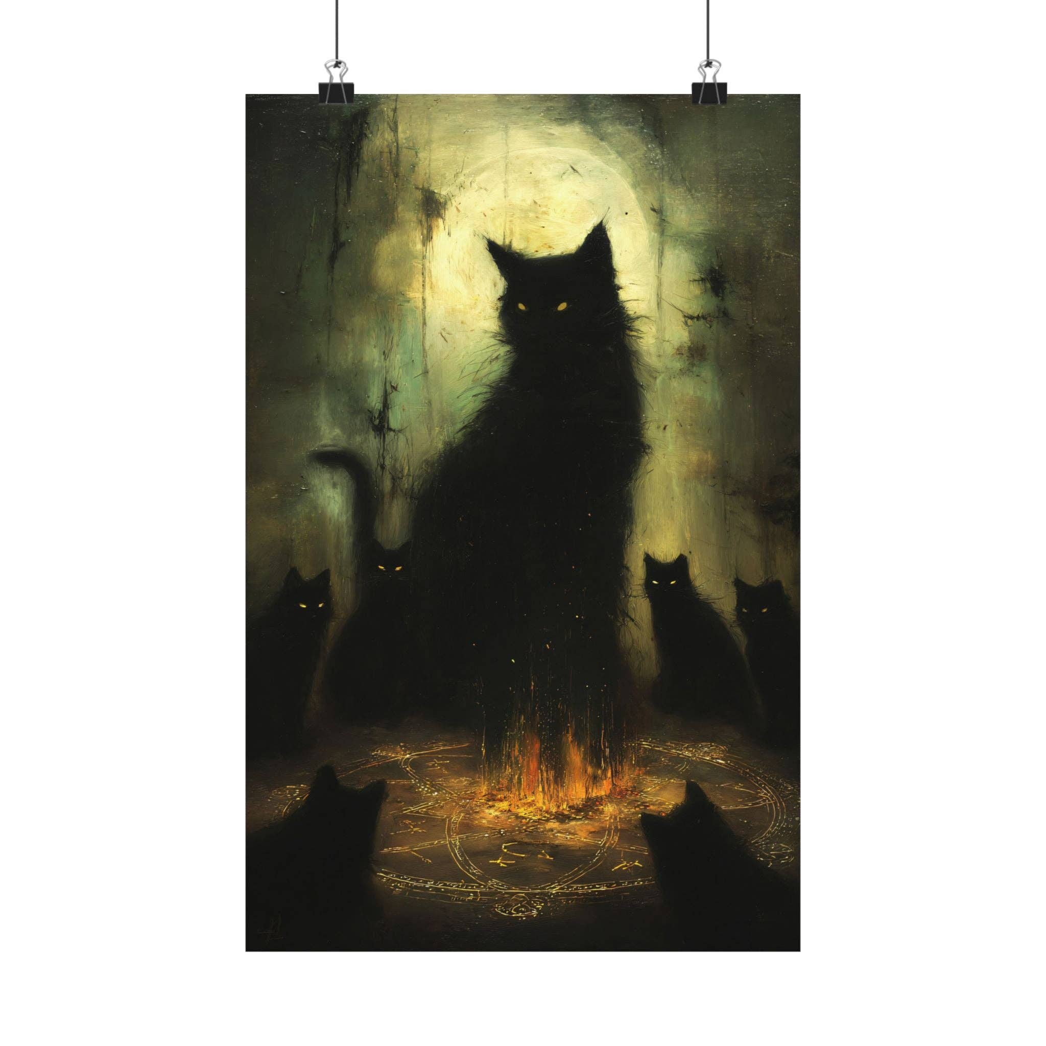 Ye Curiosity Shoppe - Wholesale Art Print - Black Cat Sabbath Art Print0