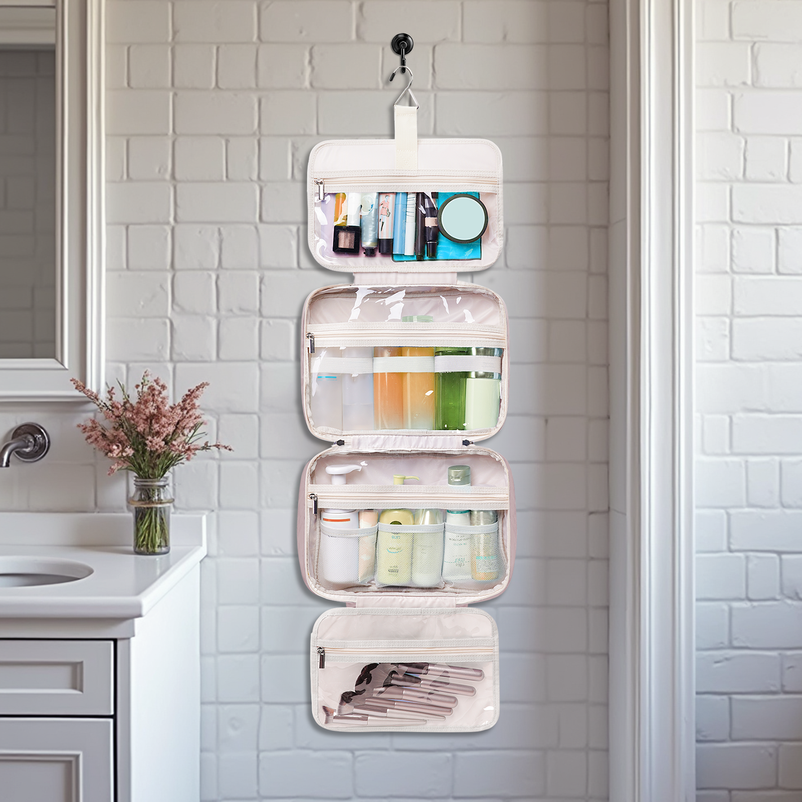 wandf - Wholesale Toiletry Bag - Women's - Large Capacity Waterproof Hanging Toiletry Bag Travel Bag53