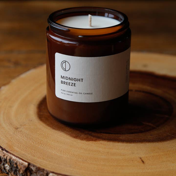 OCTŌ - Wholesale Jar/Filled Candle - Midnight Breeze candle (Rose Geranium + Vetiver + Patchouli)