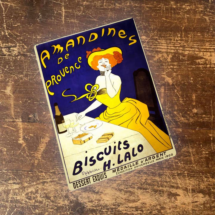 Anúncio francês Amandines De Provence Biscuits Metal Sign por atacado de The British Metal Signs Company