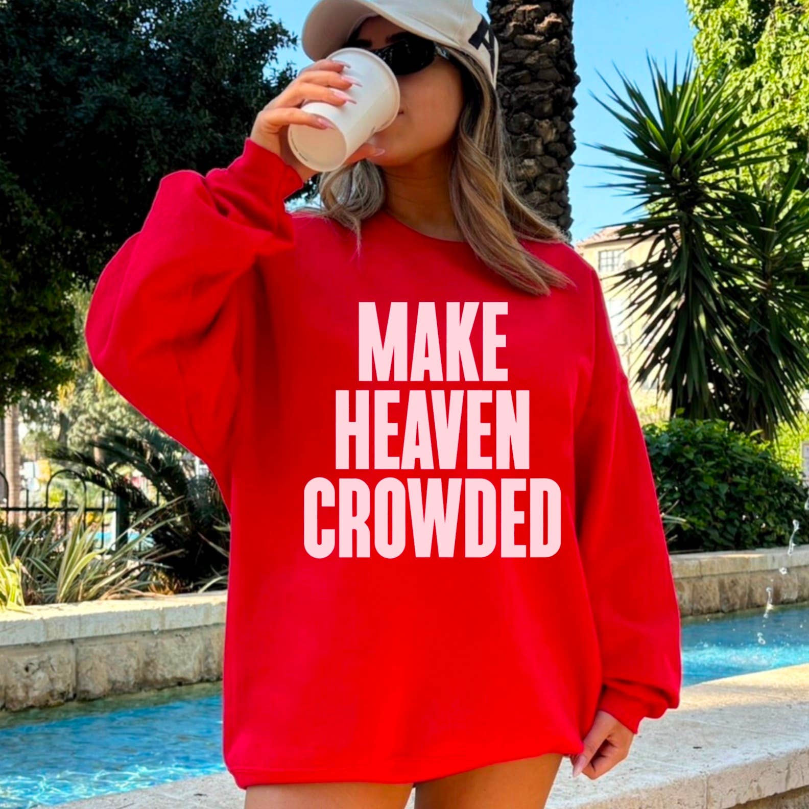 Shoppe SHC - Wholesale Graphic Sweatshirt - Women's - Make Heaven Crowded Christian Graphic Sweatshirt 3