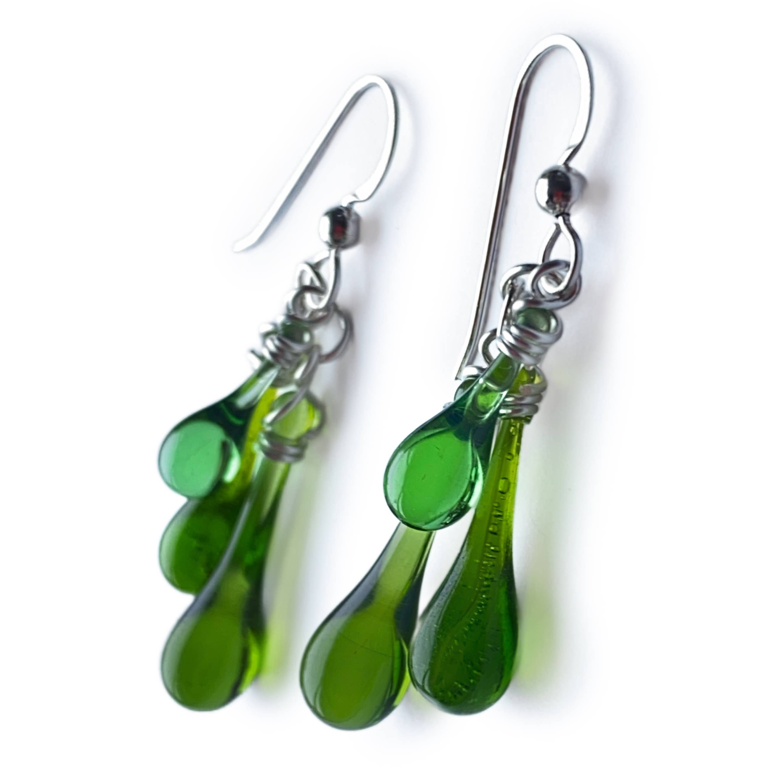 Sundrop Jewelry - Wholesale Dangle Earrings - Trio Colorful Glass Teardrop Earrings6