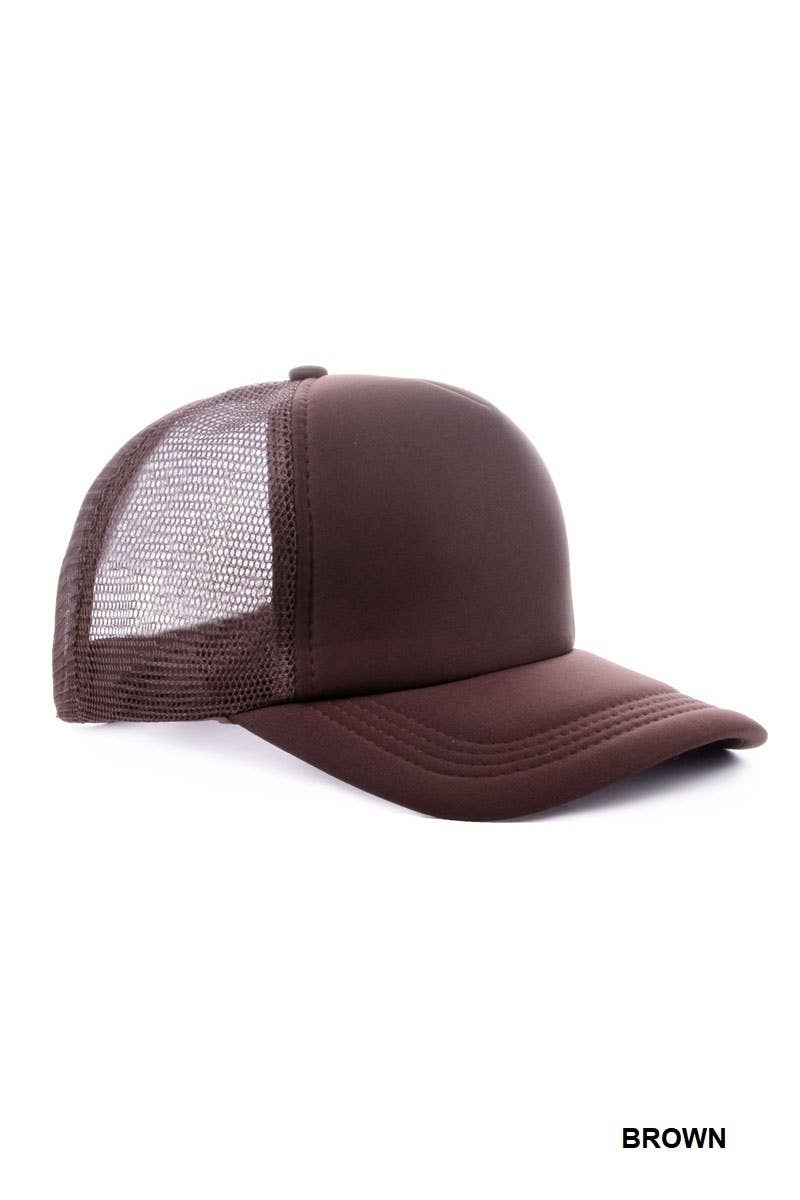 42POPS - Vente Casquette de camionneur – femme - Casquette trucker classique à filet arrière uni SI-2682713