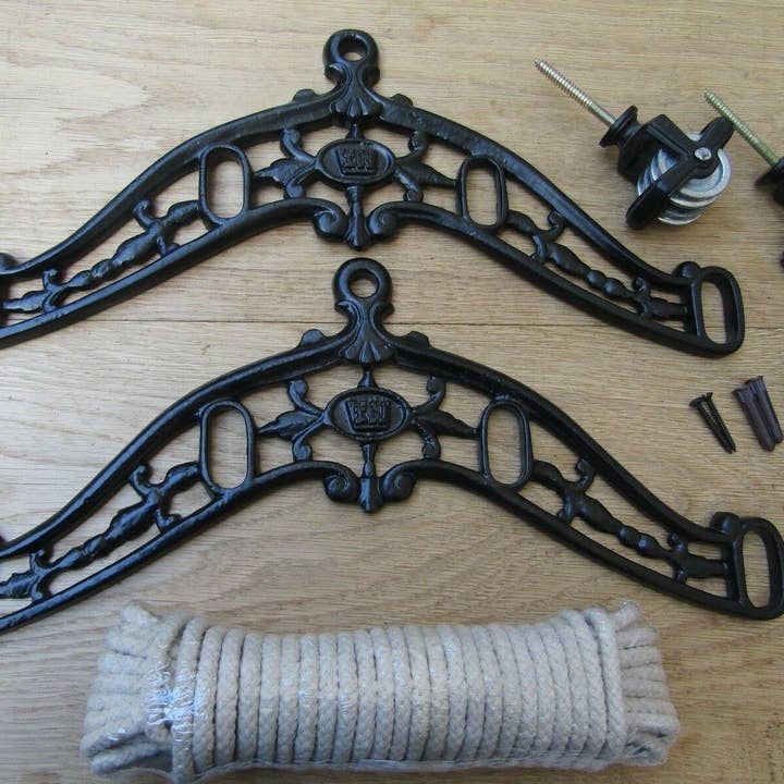 Edwardian Black Antique Clothes Airer Kit Only for wholesale by IronmongeryWorld