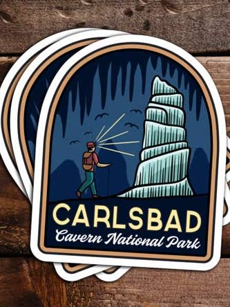 Carlsbad Caverns National Park Sticker for wholesale by Hike and Draw