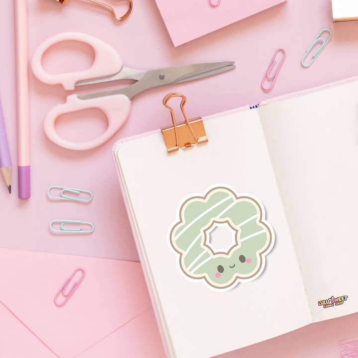 Paper and Sprinkles - Wholesale Sticker - Mochi Donut Sticker, vinyl sticker, diecut sticker6