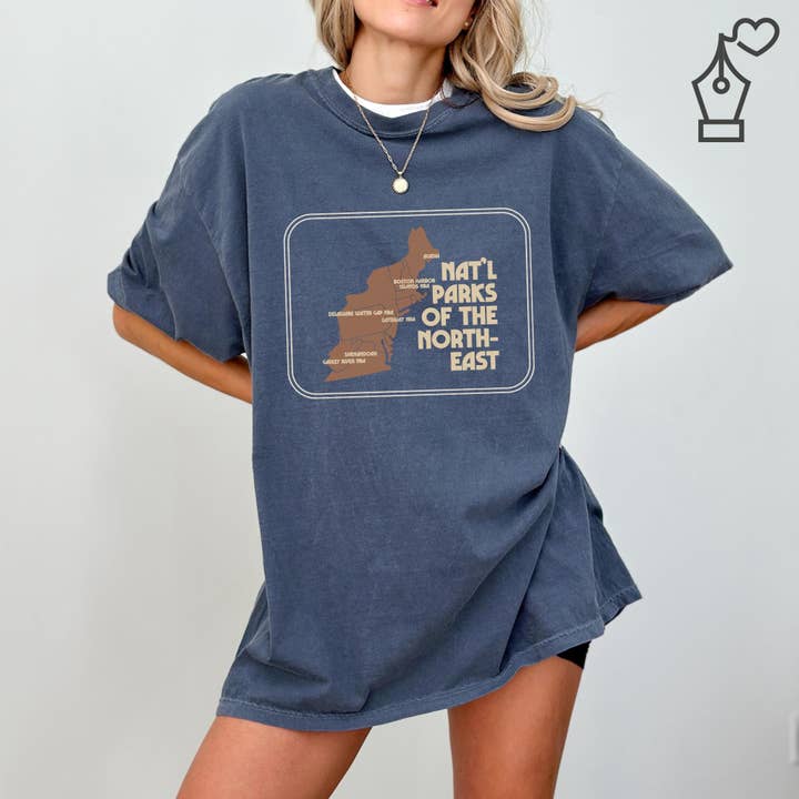 Northeast National Parks Shirt | Comfort Colors for wholesale by KylieBeth Designs