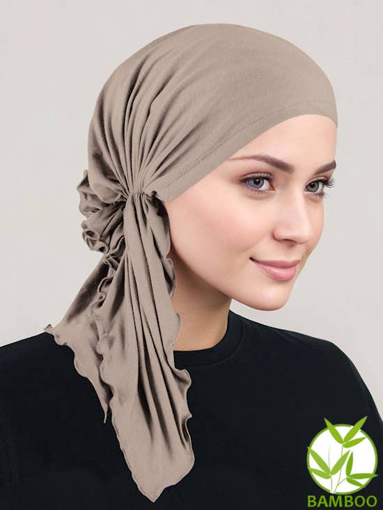 The Bella Scarf Bamboo Champagne Beige for wholesale by Turban Plus