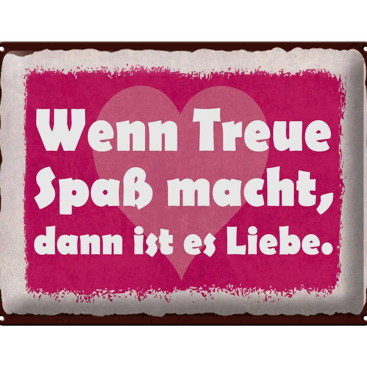 Plåtskylt 30x40cm När trohet är roligt, då är det kärlek för wholesale av Femer