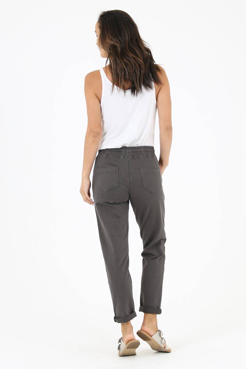 Nostalgia - Wholesale Lounge Sweatpants/Joggers - Women's - NP746-ASIS PULL ON TIE FRONT ZIPPER POCKET FRENCH TERRY JOGG69